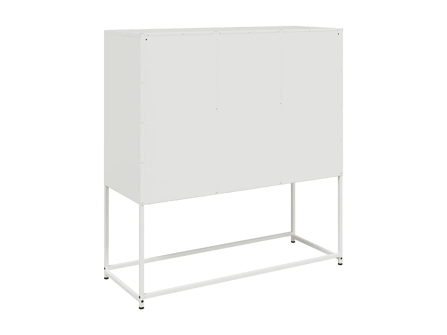Buffet blanco de acero laminado en frío con 3 puertas y LED, 100,5x39x107 cm