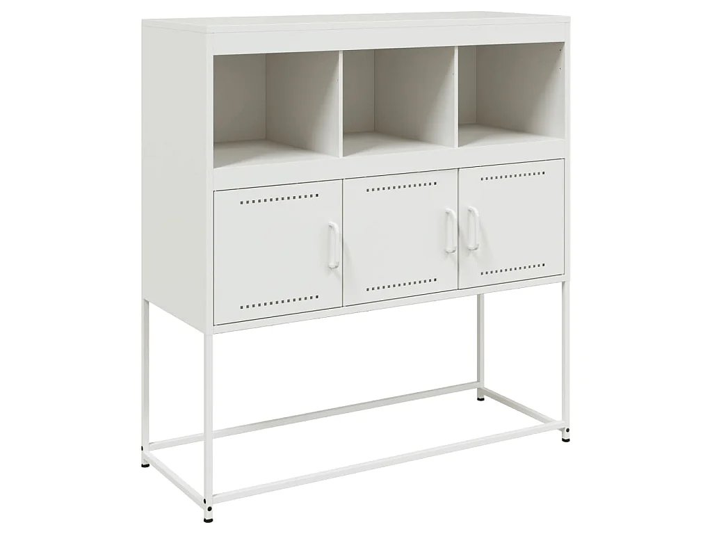 Buffet blanc 100,5x39x107 cm acier