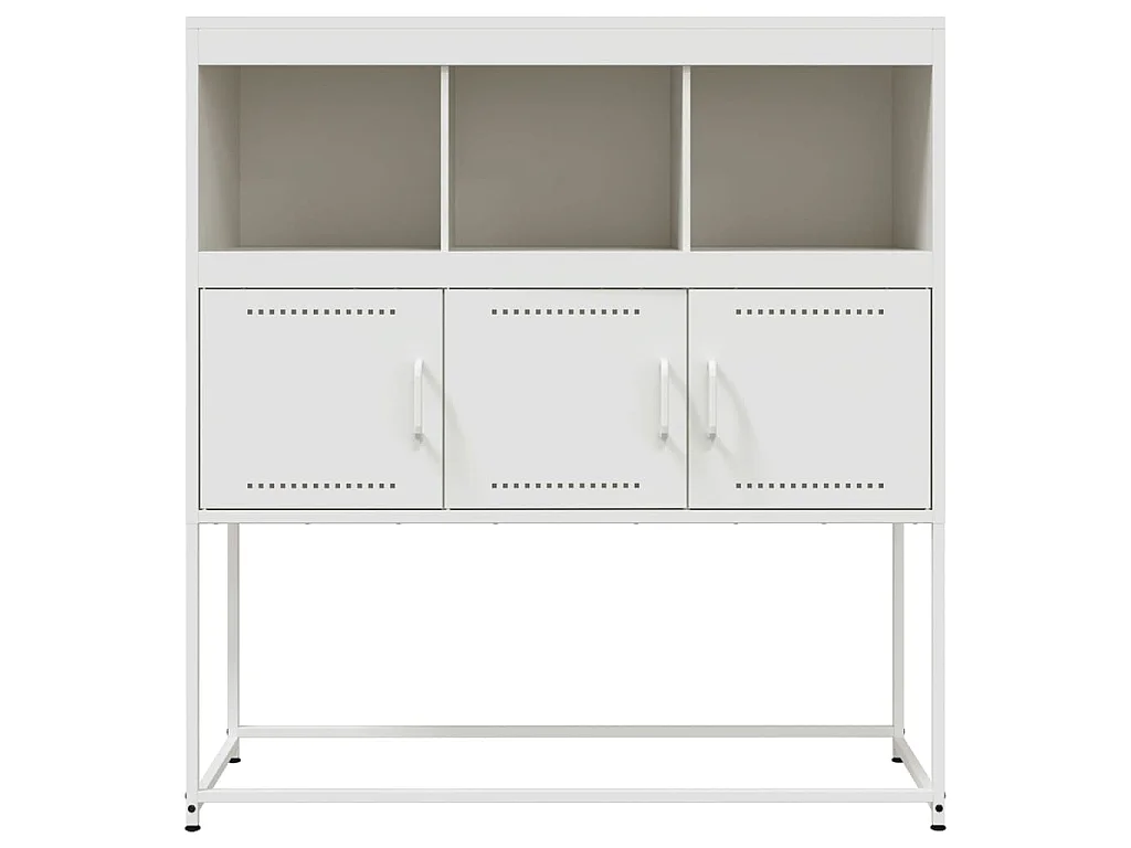 Buffet blanc 100,5x39x107 cm acier