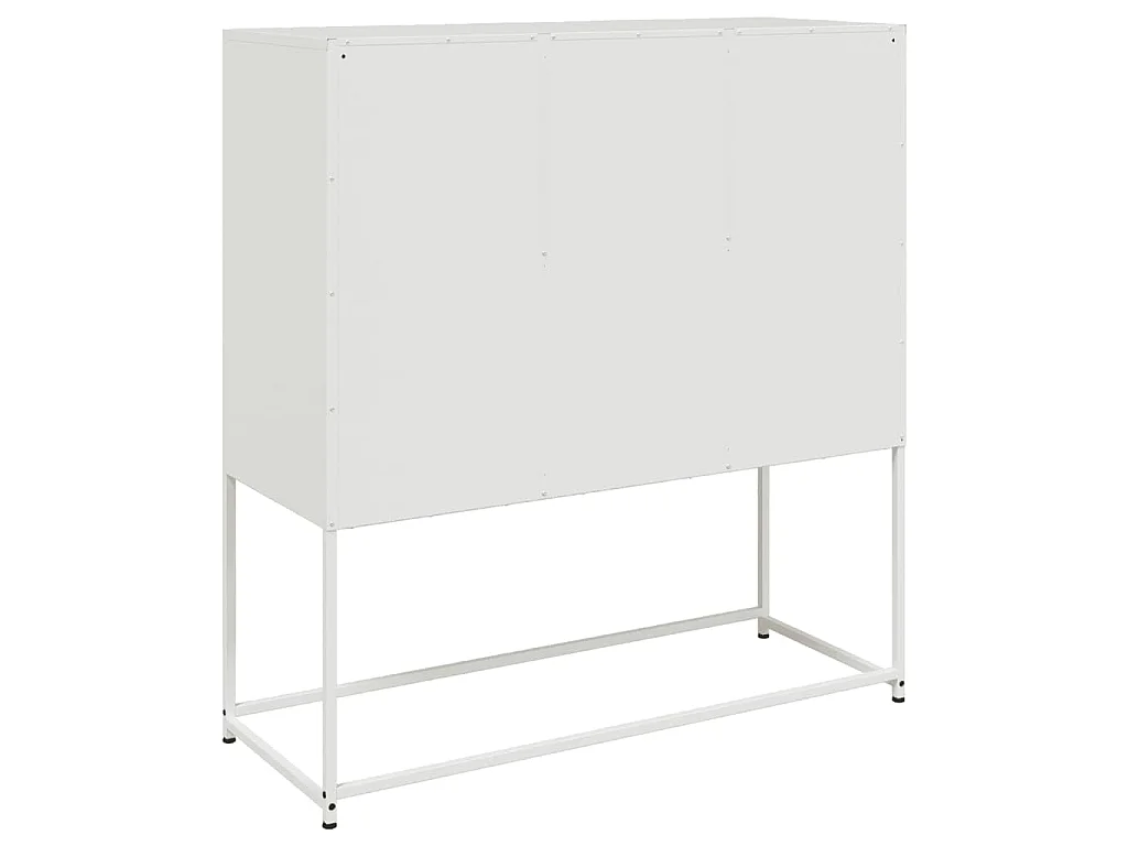Buffet blanc 100,5x39x107 cm acier