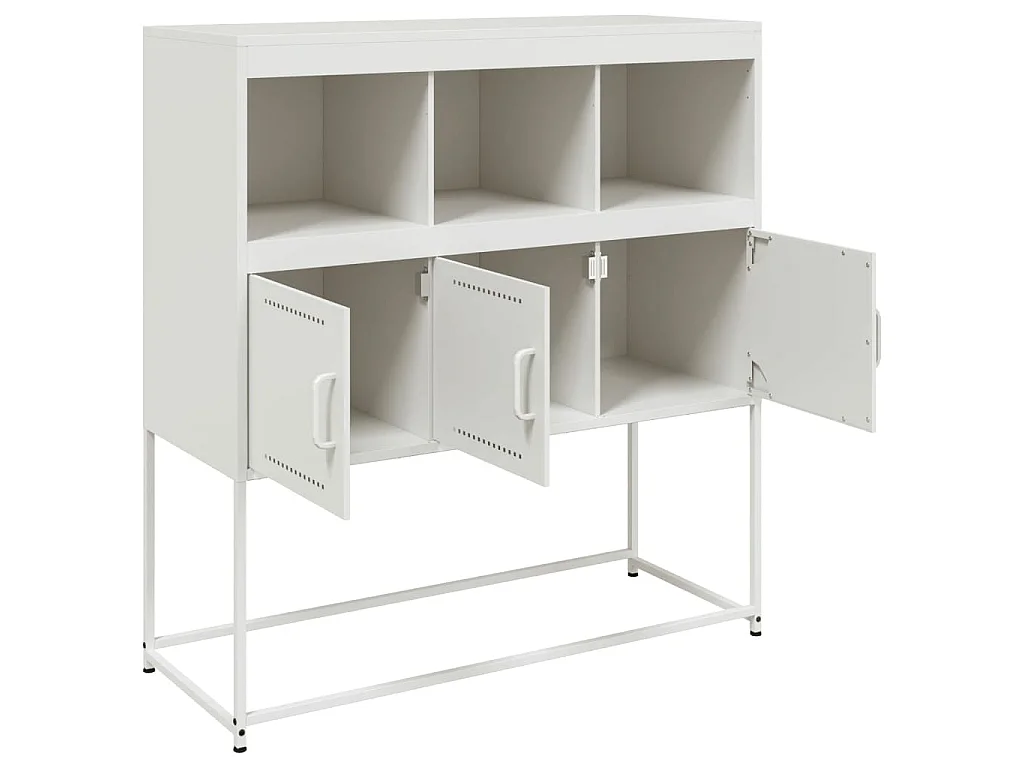 Buffet blanc 100,5x39x107 cm acier