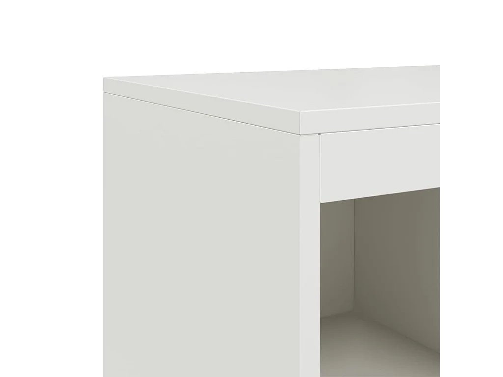 Buffet blanc 100,5x39x107 cm acier