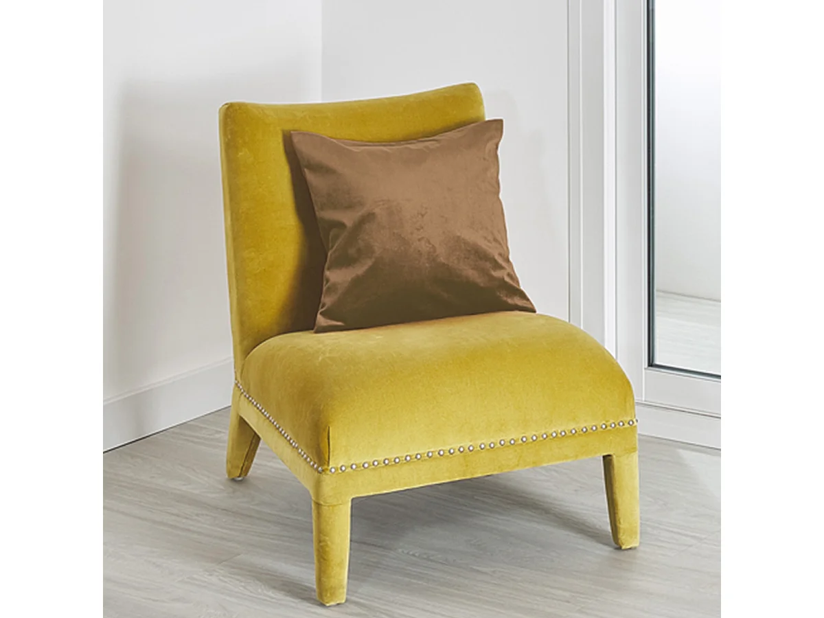 Coussin déhoussable en suédine colorée