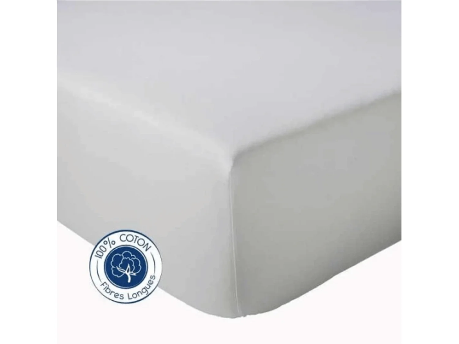 Drap Housse coton bonnet 23 cm fabriqué en France