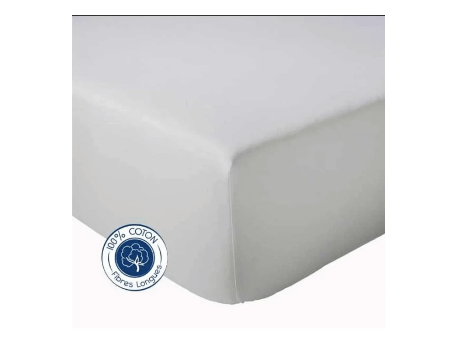 Drap Housse coton bonnet 23 cm fabriqué en France
