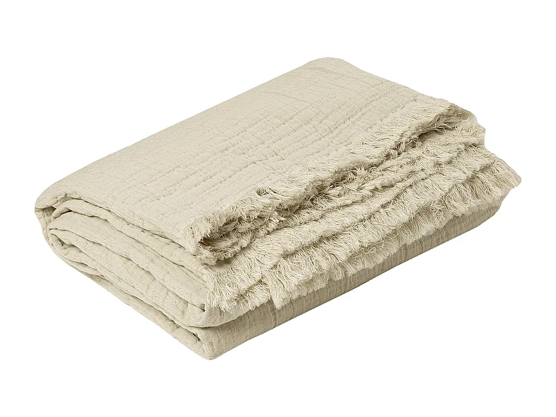 Plaid gaze de coton matelassé