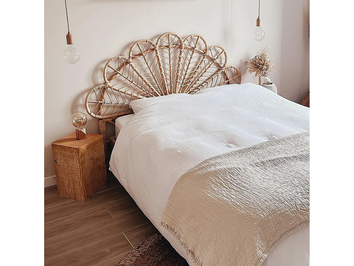 Plaid gaze de coton matelassé