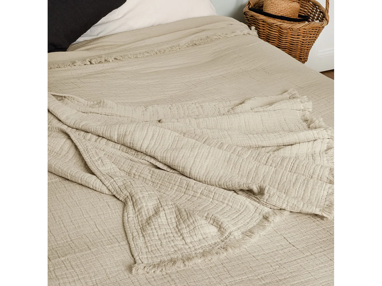 Dessus de lit gaze de coton