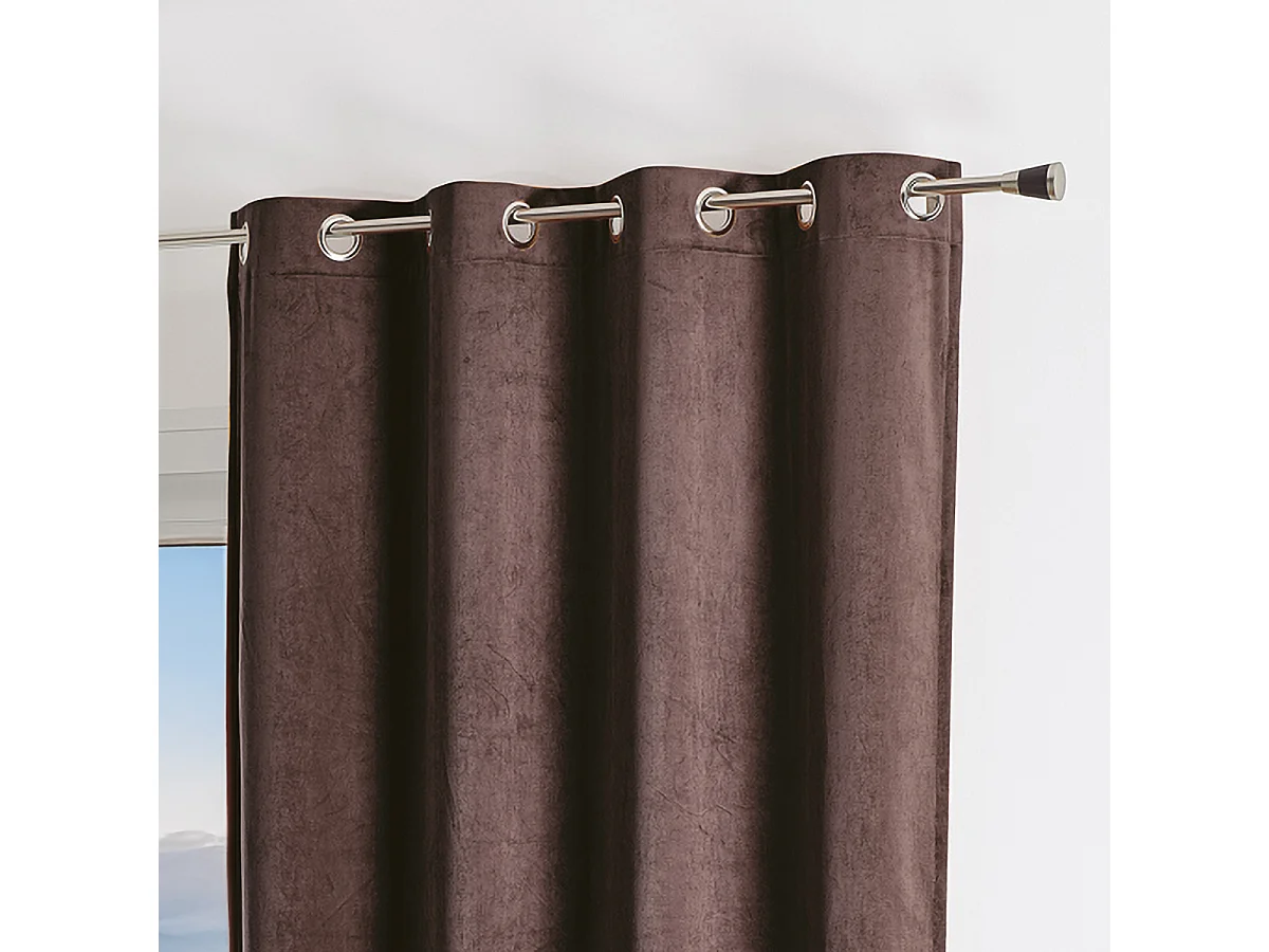 Rideau uni en suédine effet daim et velours