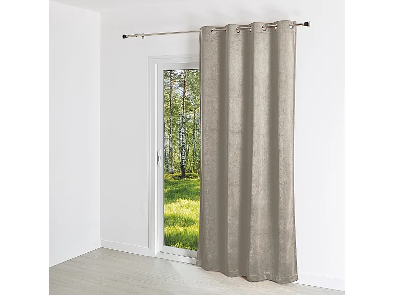 Cortina lisa efecto terciopelo de gamuza colorida 140 x 260 cm