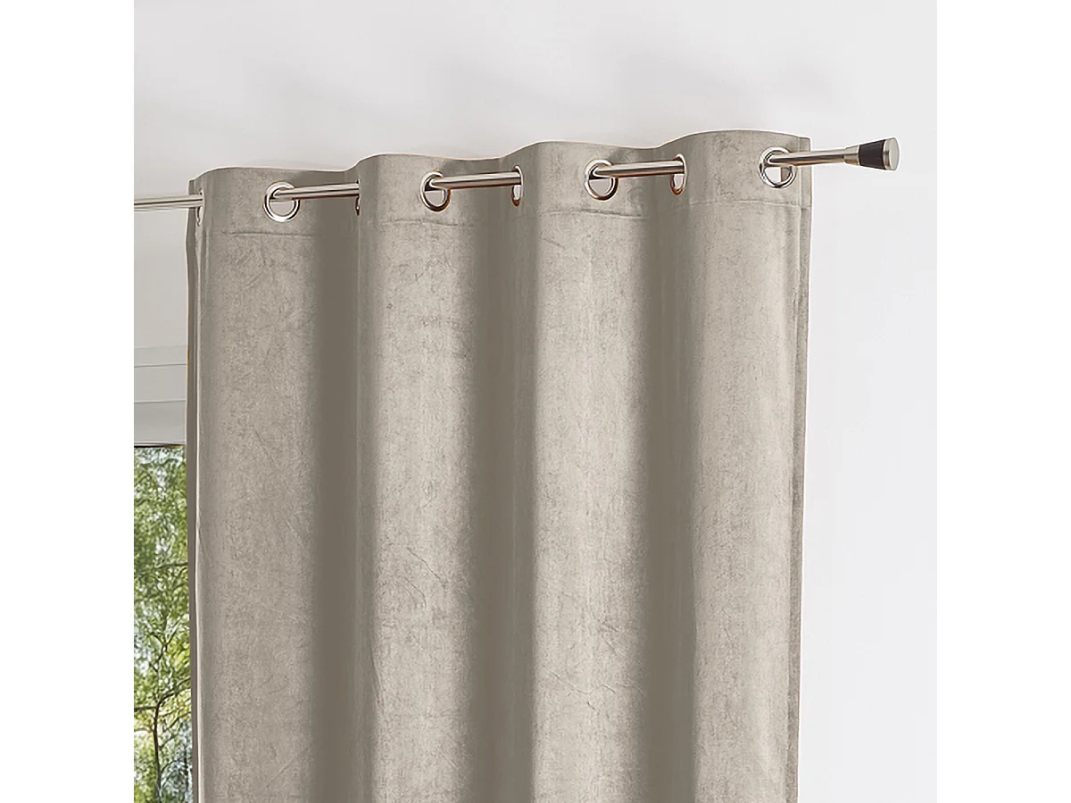 Cortina lisa efecto terciopelo de gamuza colorida 140 x 260 cm