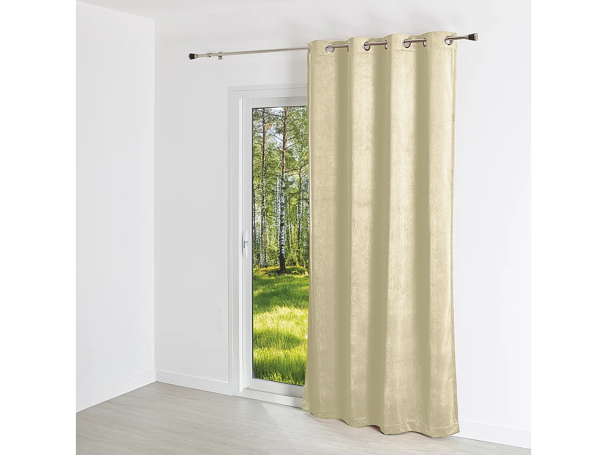 Cortina lisa efecto terciopelo de gamuza colorida 140 x 260 cm