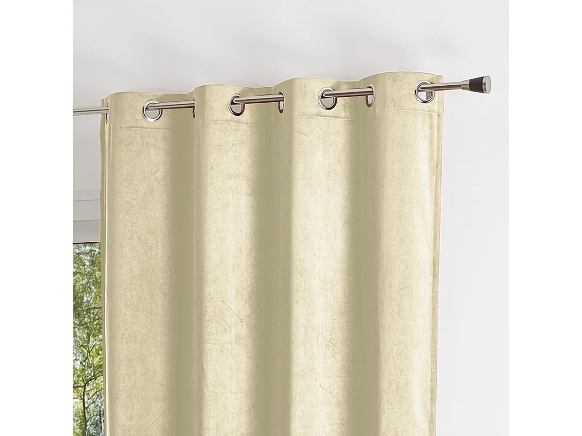 Cortina lisa efecto terciopelo de gamuza colorida 140 x 260 cm