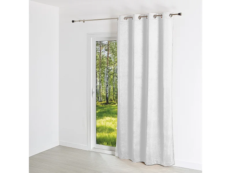 Cortina lisa efecto terciopelo de gamuza colorida 140 x 260 cm