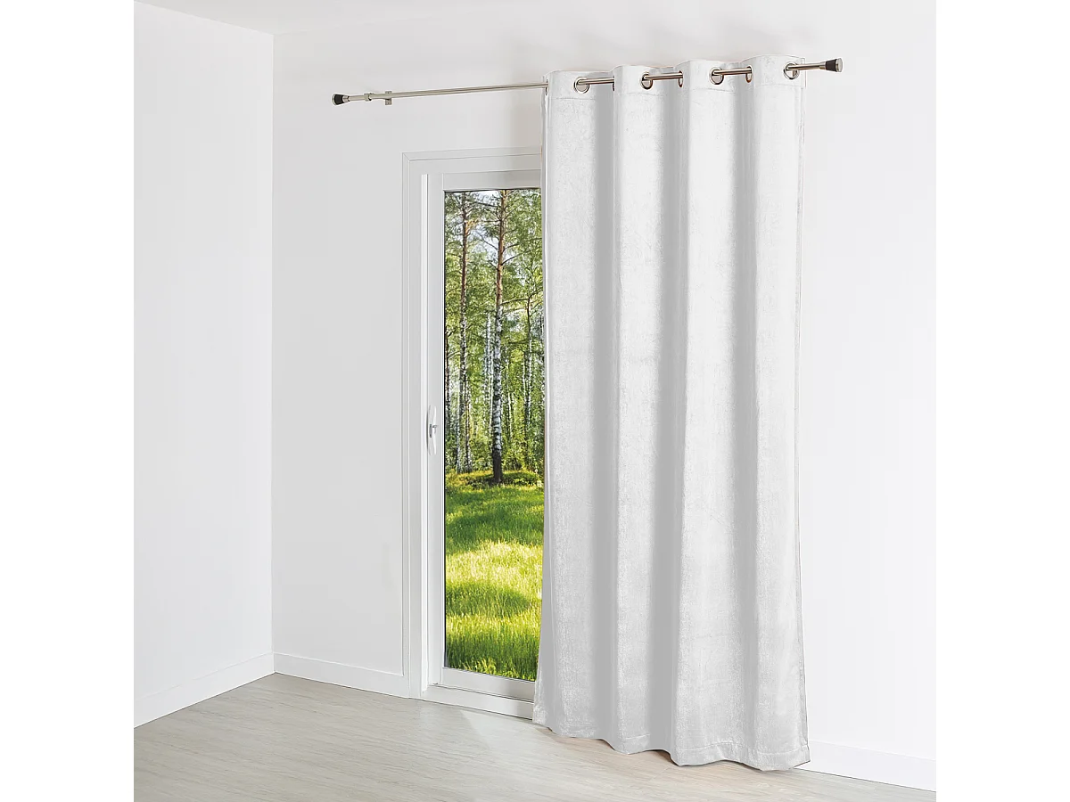 Cortina lisa efecto terciopelo de gamuza colorida 140 x 260 cm