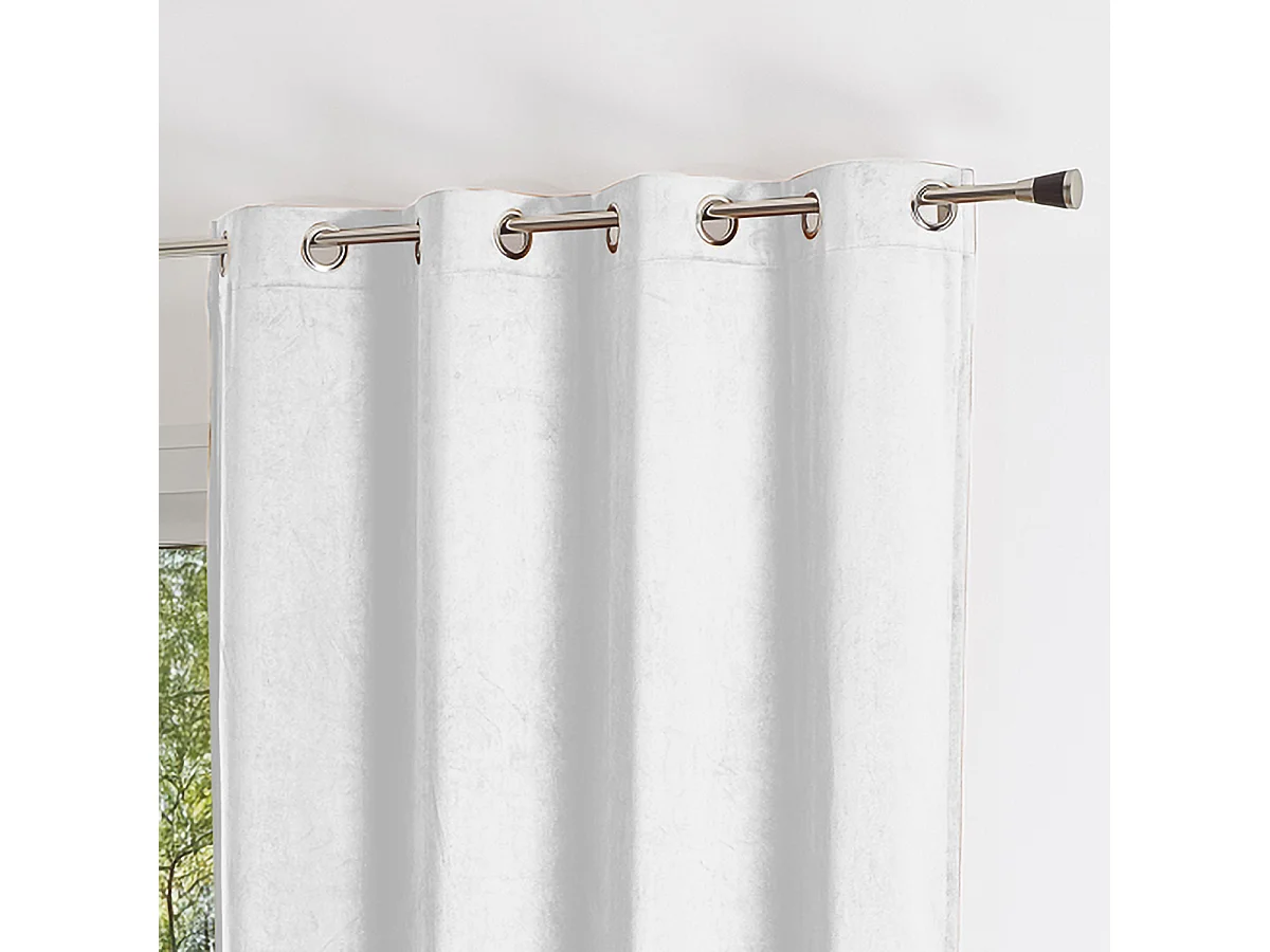 Cortina lisa efecto terciopelo de gamuza colorida 140 x 260 cm