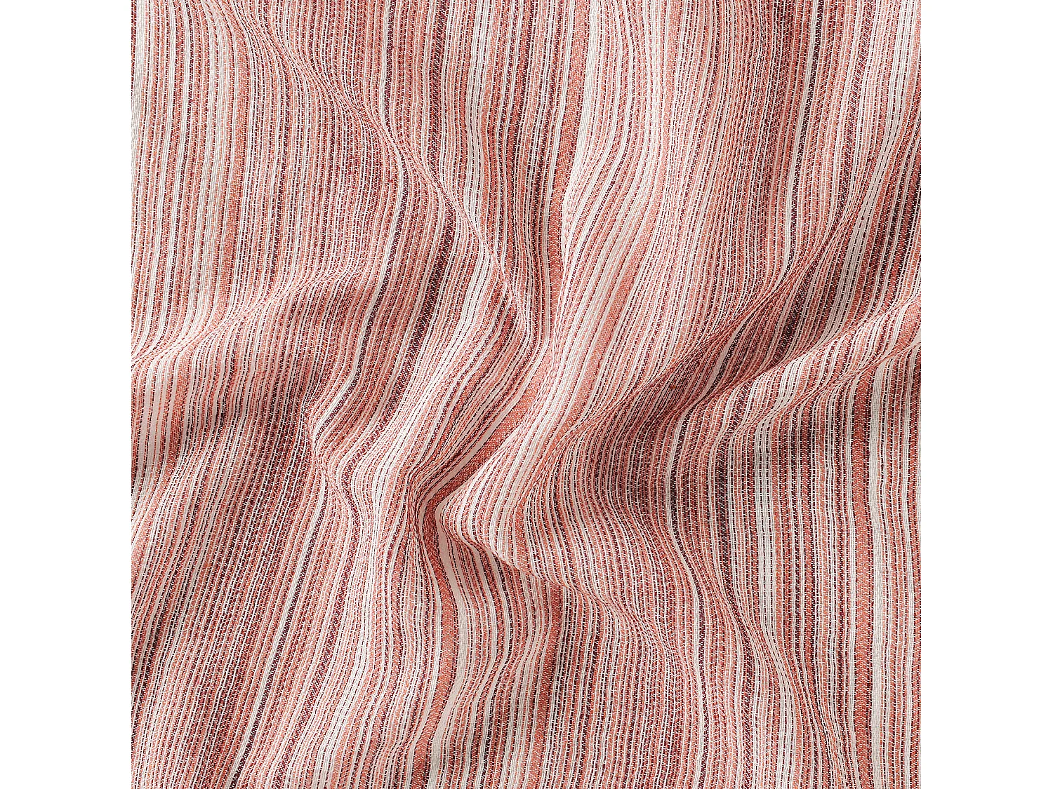 Ösenvorhang aus Recyceltem Stoff mit Feinen Streifen