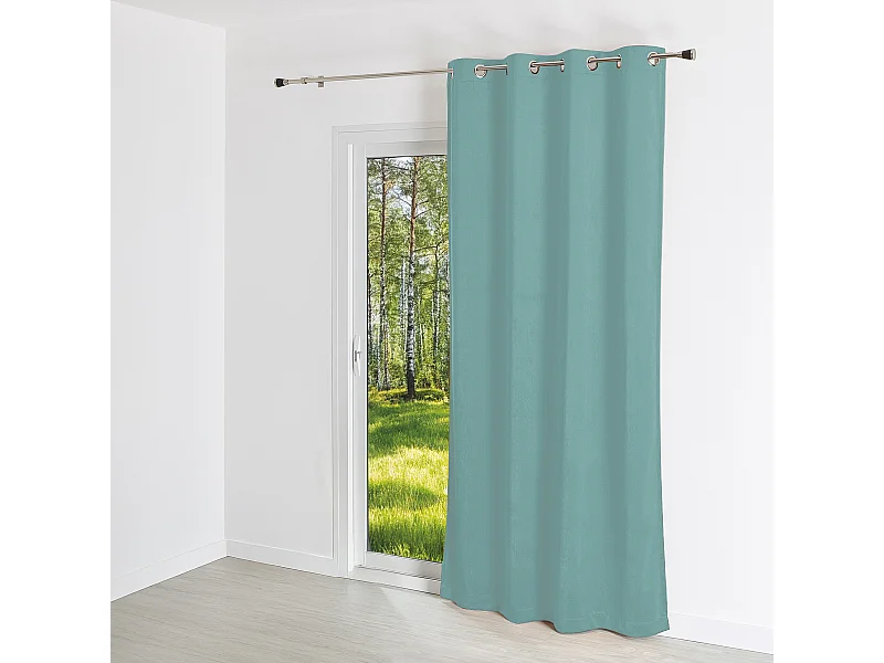 Cortina lisa efecto terciopelo de gamuza colorida 140 x 260 cm