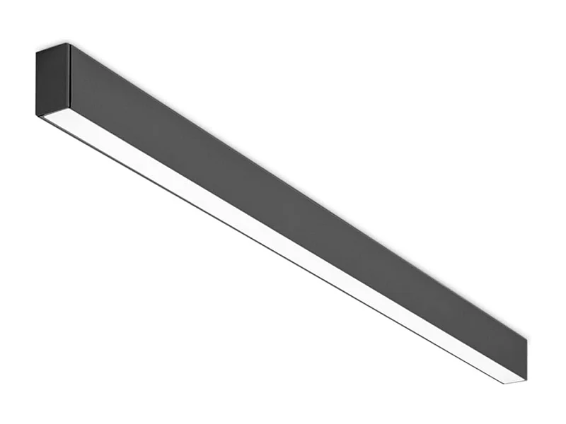 Système linéaire noir IIo pour usage intérieur avec lumière LED et sélecteur de température de couleur