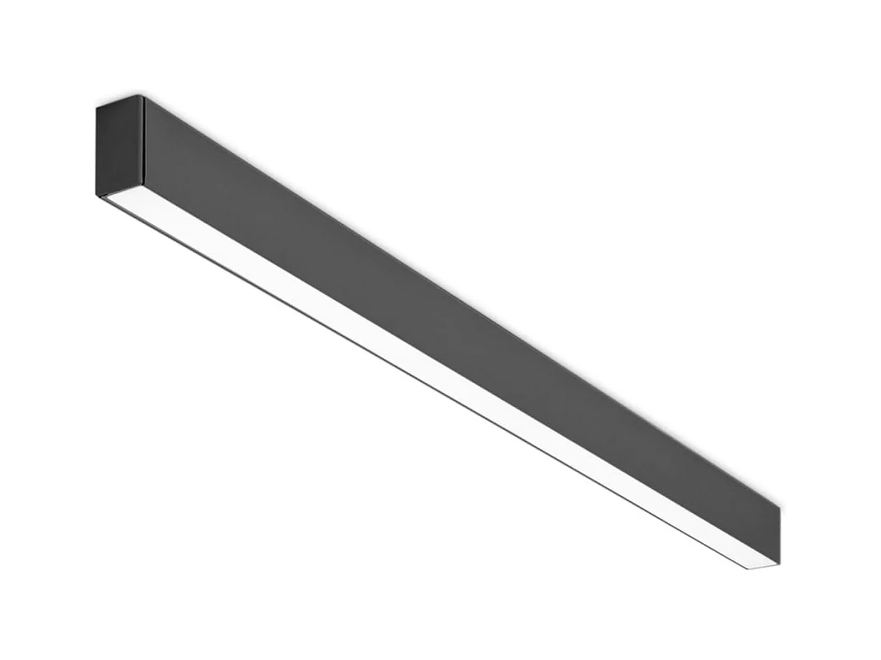 Système linéaire noir IIo pour usage intérieur avec lumière LED et sélecteur de température de couleur