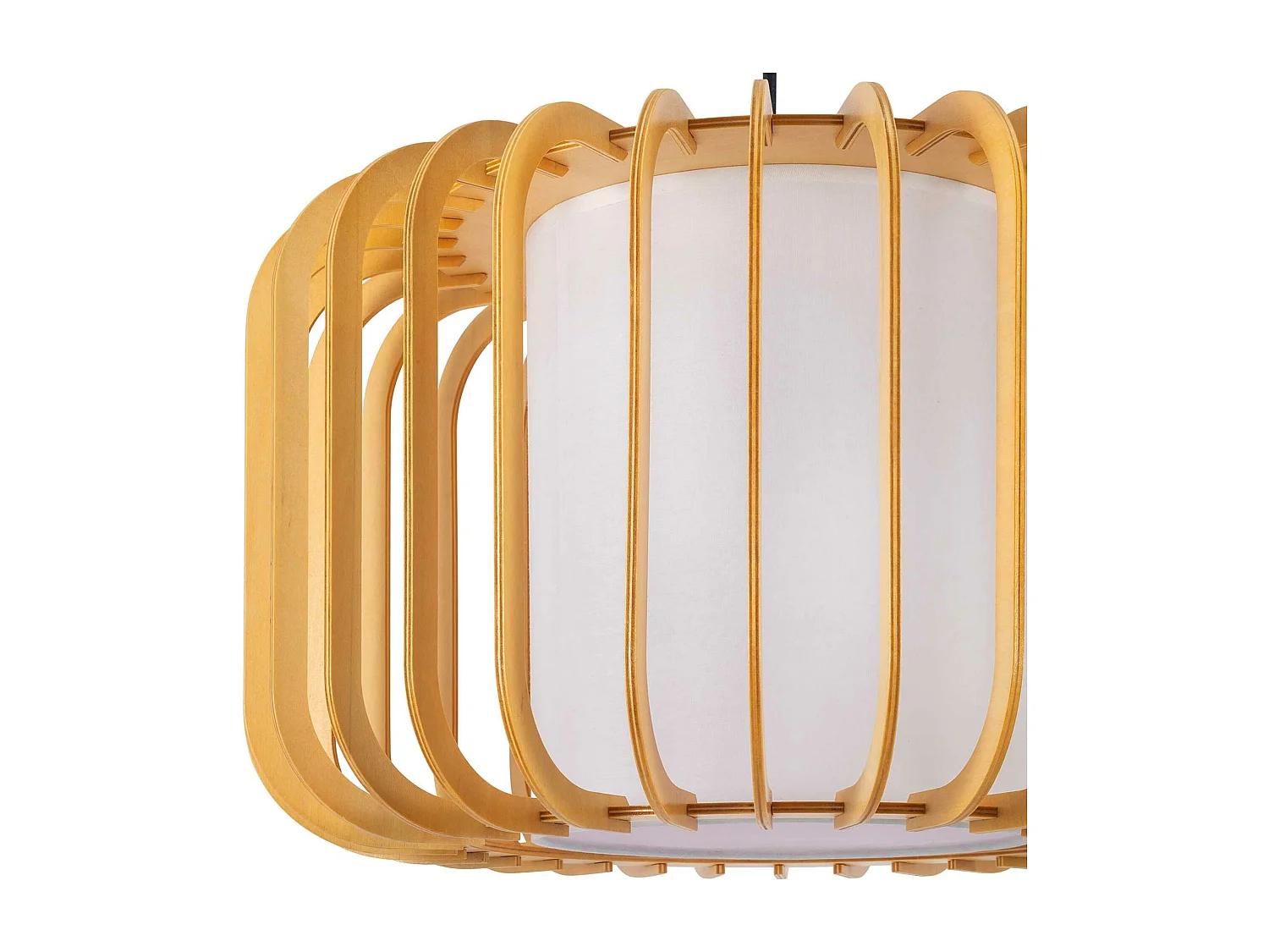 Lampa wisząca Viva w czerni i jasnym drewnie na żarówkę E27