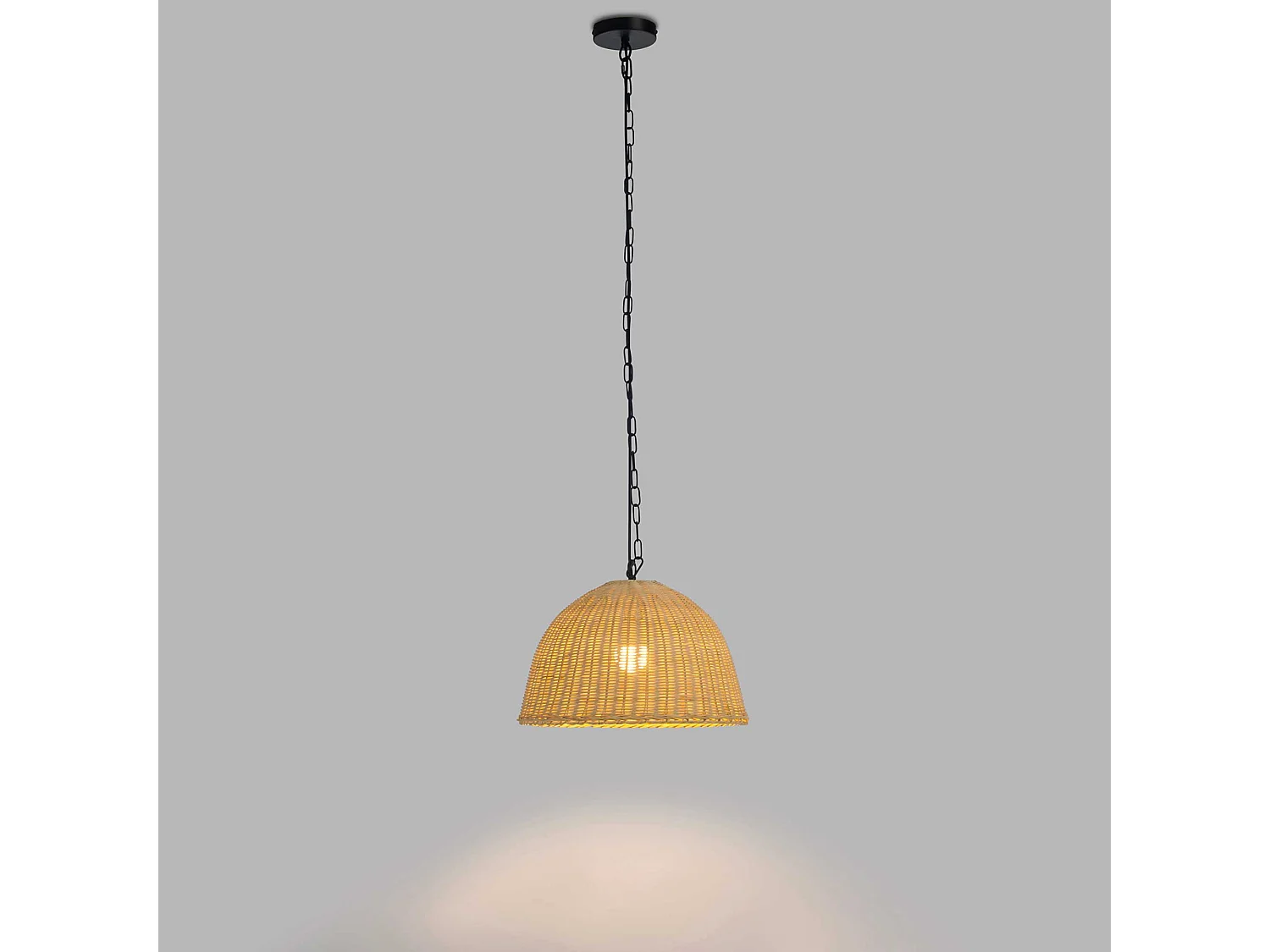 Sospensioni IP20 CORTIC E27 15 Nero Rattan naturale