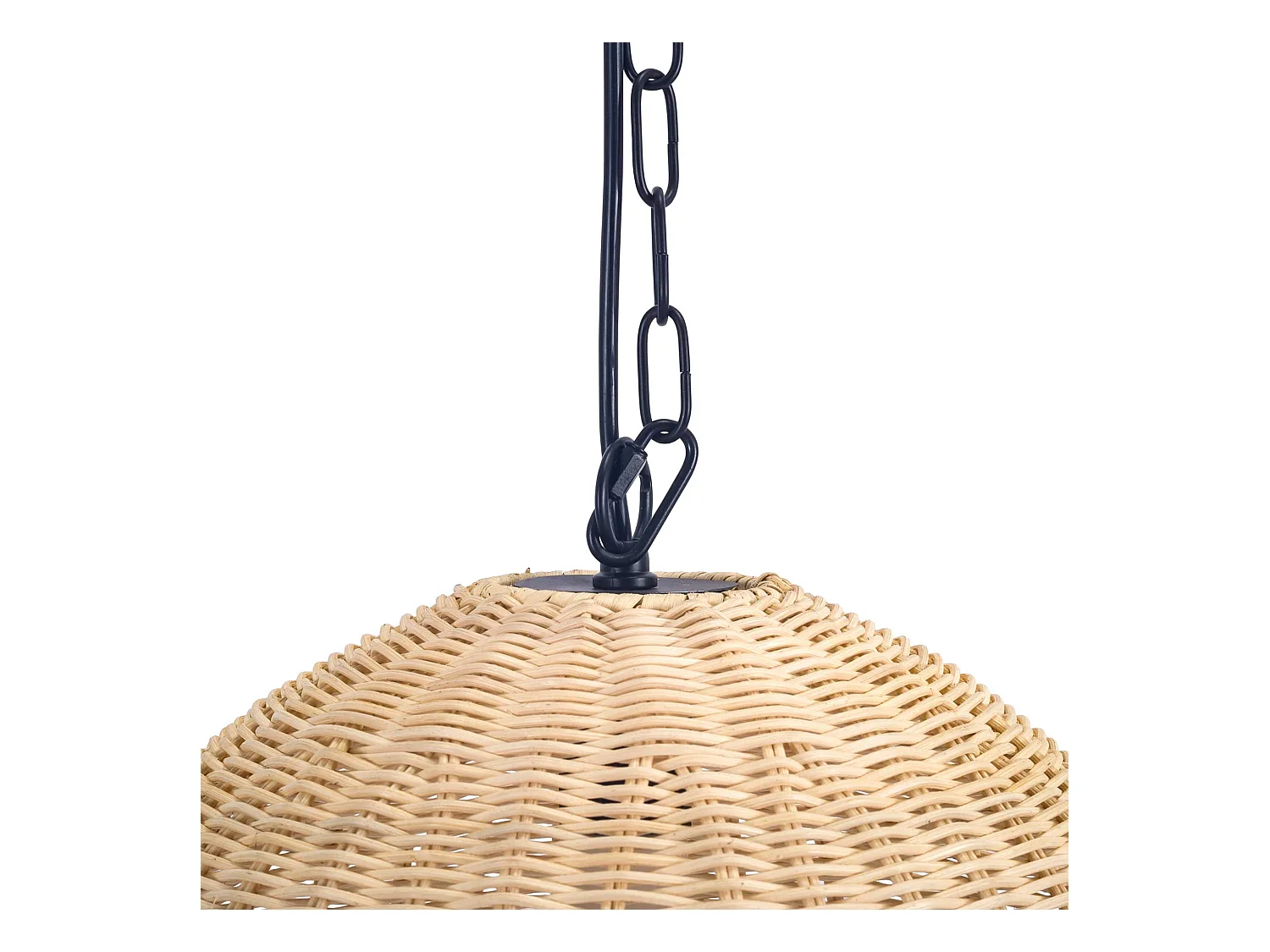 Suspension Cortic en rotin naturel/noir pour ampoule E27