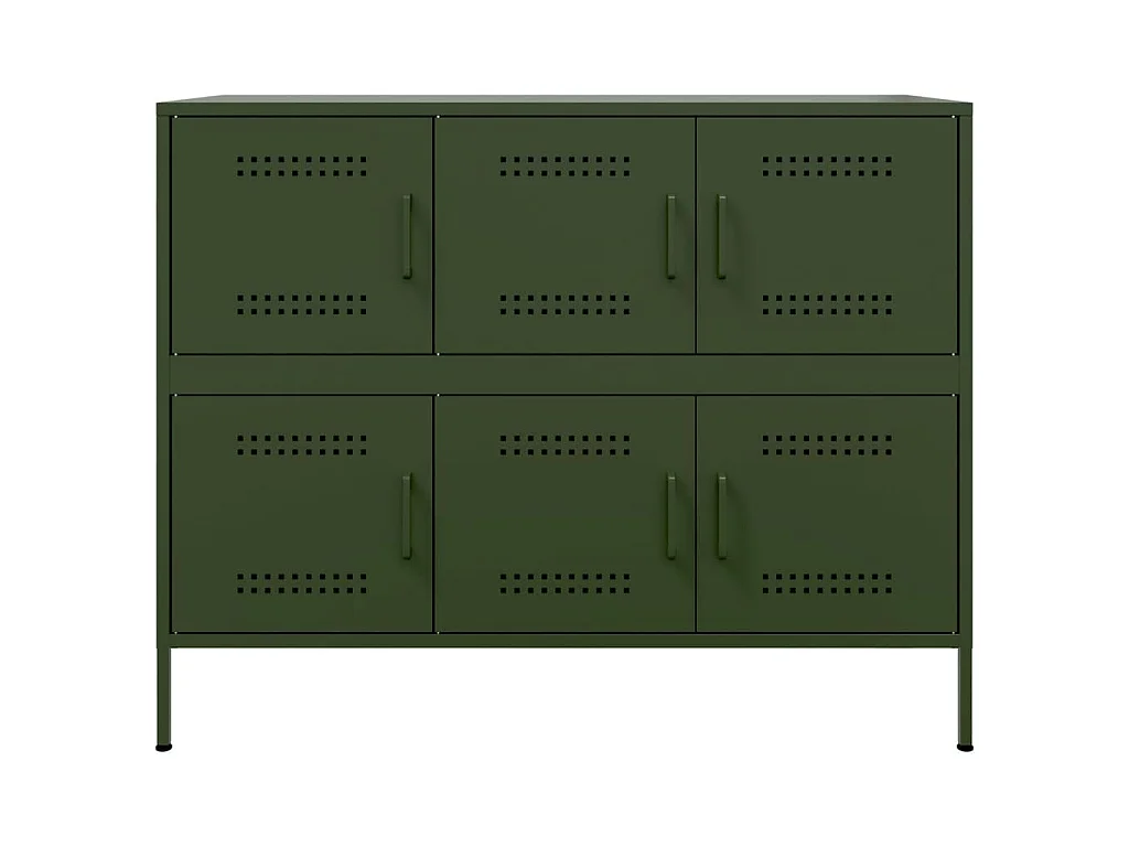 Buffet vert olive 100,5x39x79 cm acier