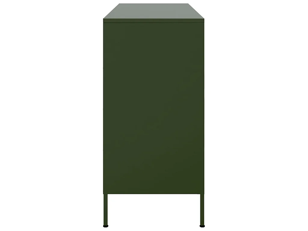 Buffet vert olive 100,5x39x79 cm acier