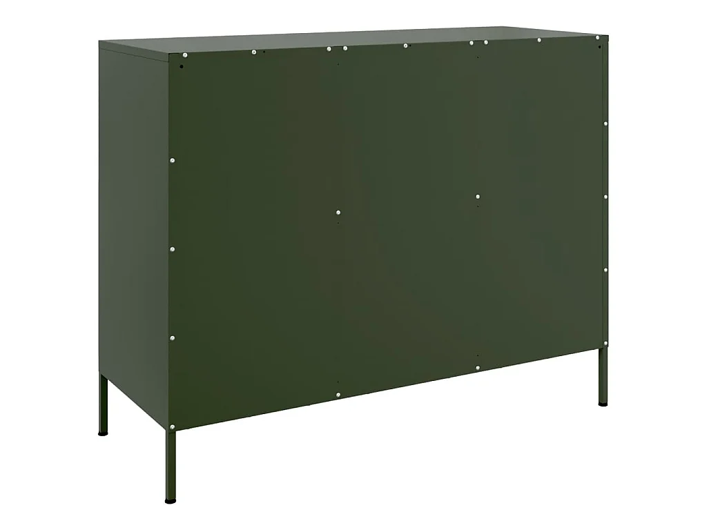 Buffet vert olive 100,5x39x79 cm acier
