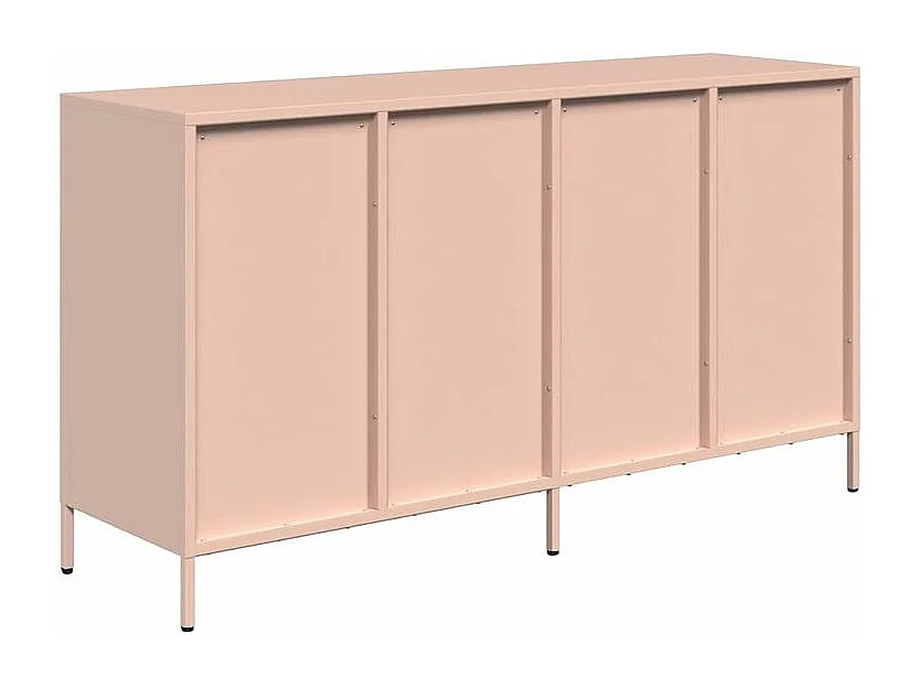 Buffet rose 135x39x73,5 acier laminé à froid