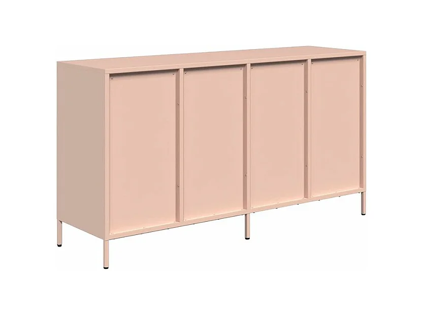 Buffet rose 135x39x73,5 acier laminé à froid