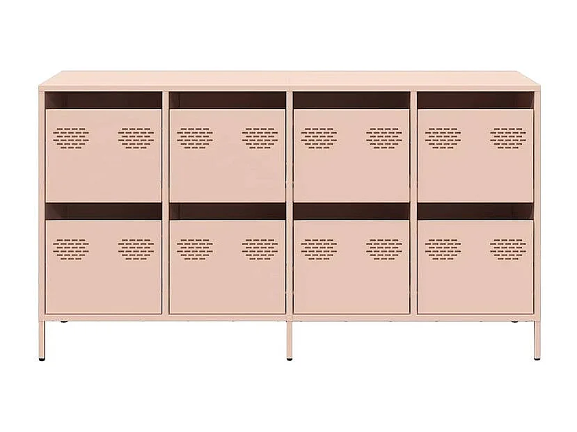 Buffet rose 135x39x73,5 acier laminé à froid