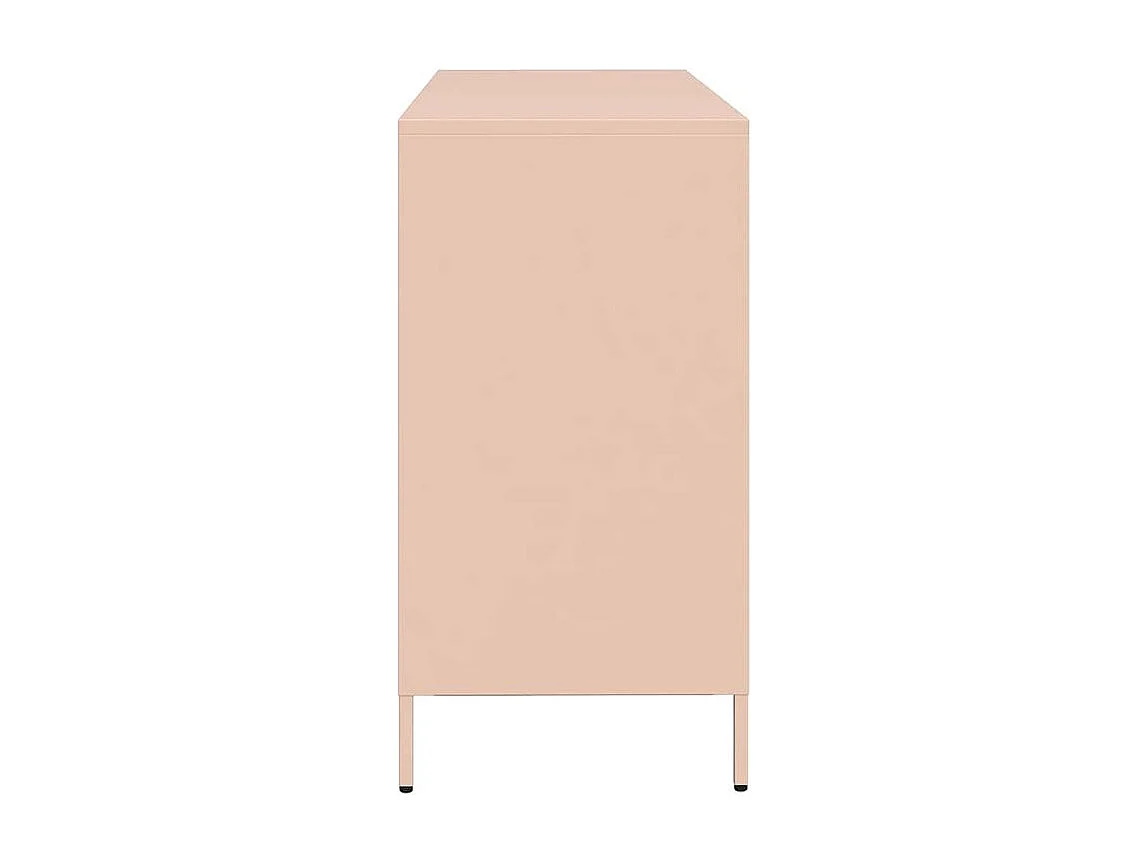 Buffet rose 135x39x73,5 acier laminé à froid