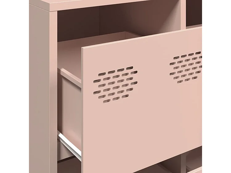 Buffet rose 135x39x73,5 acier laminé à froid