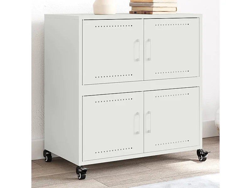 Dressoir 68x39x72 cm staal wit