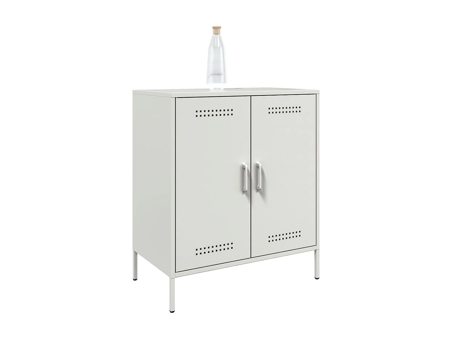 Buffet blanc 68x39x79 cm acier