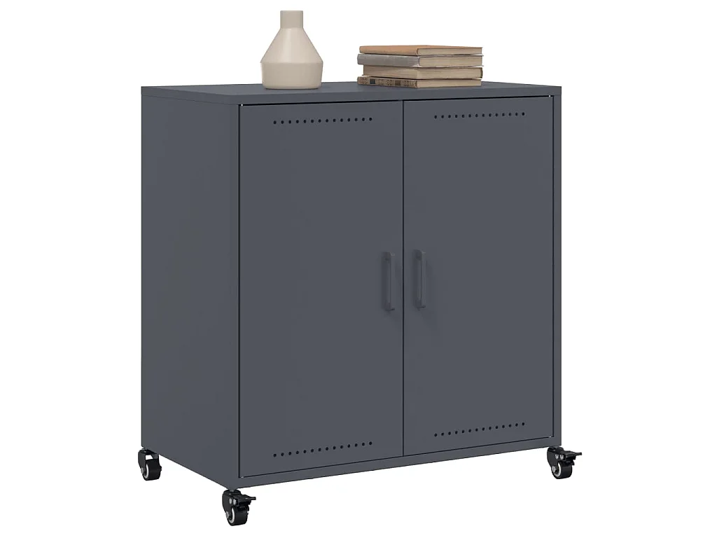 Credenza Antracite 68x39x72 cm in Acciaio
