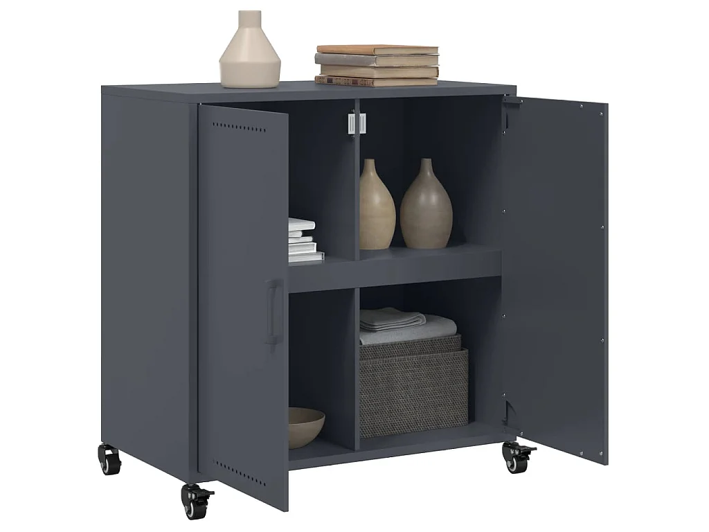 Credenza Antracite 68x39x72 cm in Acciaio