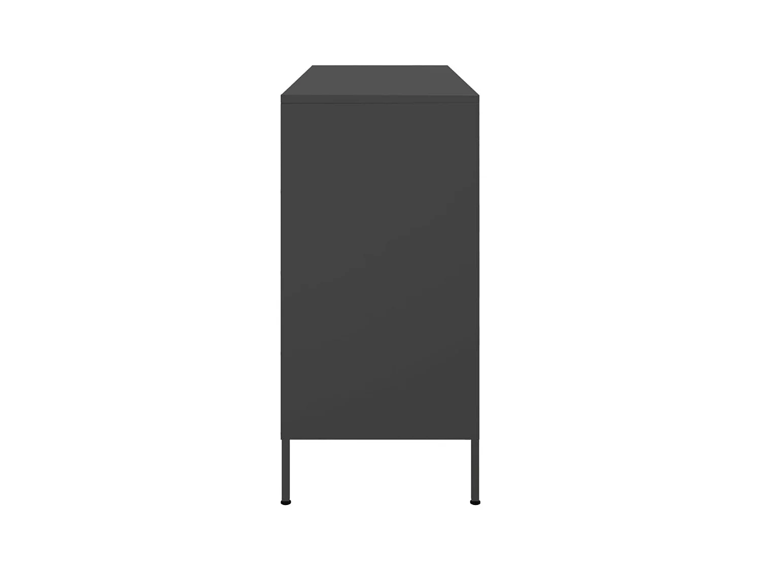 Dressoir 100,5x39x79 cm staal zwart
