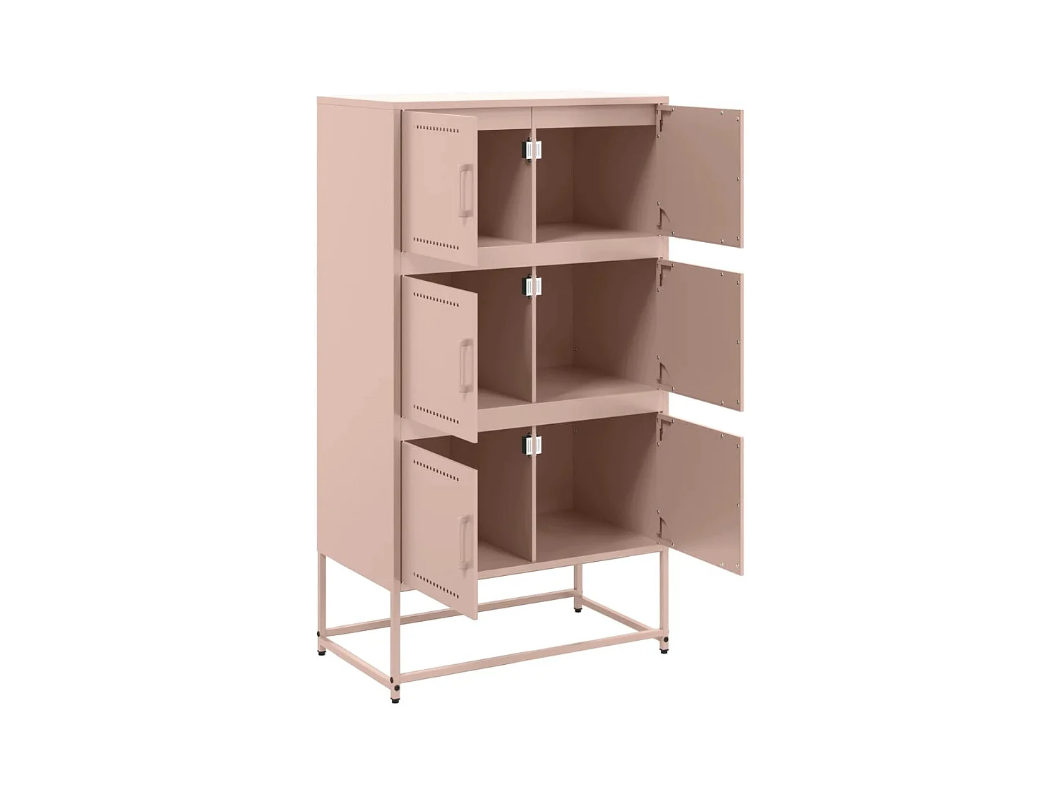 Dressoir 68,5x38,5x123,5 cm staal roze