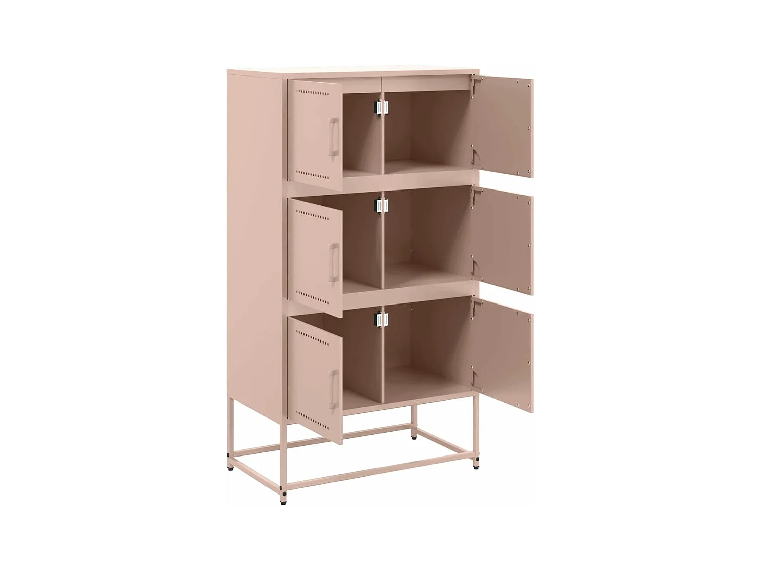 Dressoir 68,5x38,5x123,5 cm staal roze
