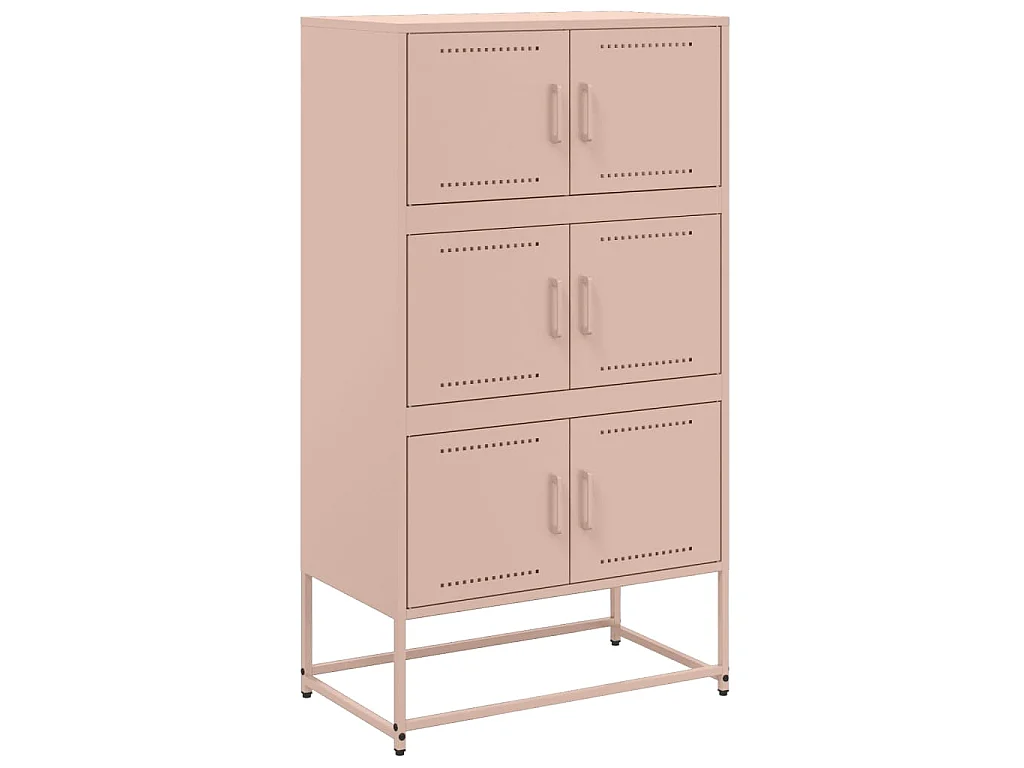 Buffet rose 68,5x38,5x123,5 cm acier