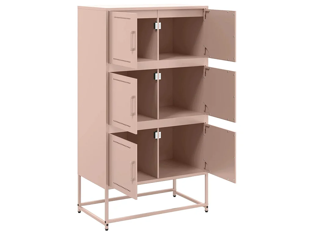 Buffet rose 68,5x38,5x123,5 cm acier