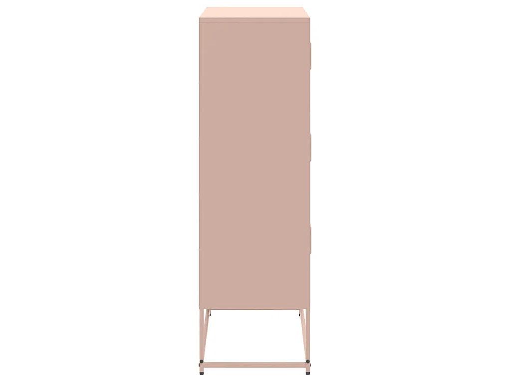 Buffet rose 68,5x38,5x123,5 cm acier