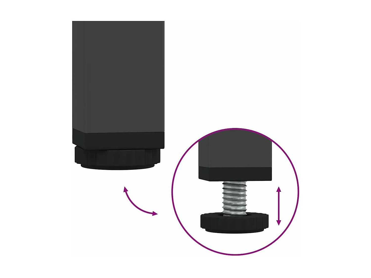 Czarny Wysoki Bufet ze Stali z 6 Szufladami do Przechowywania i Wyświetlania