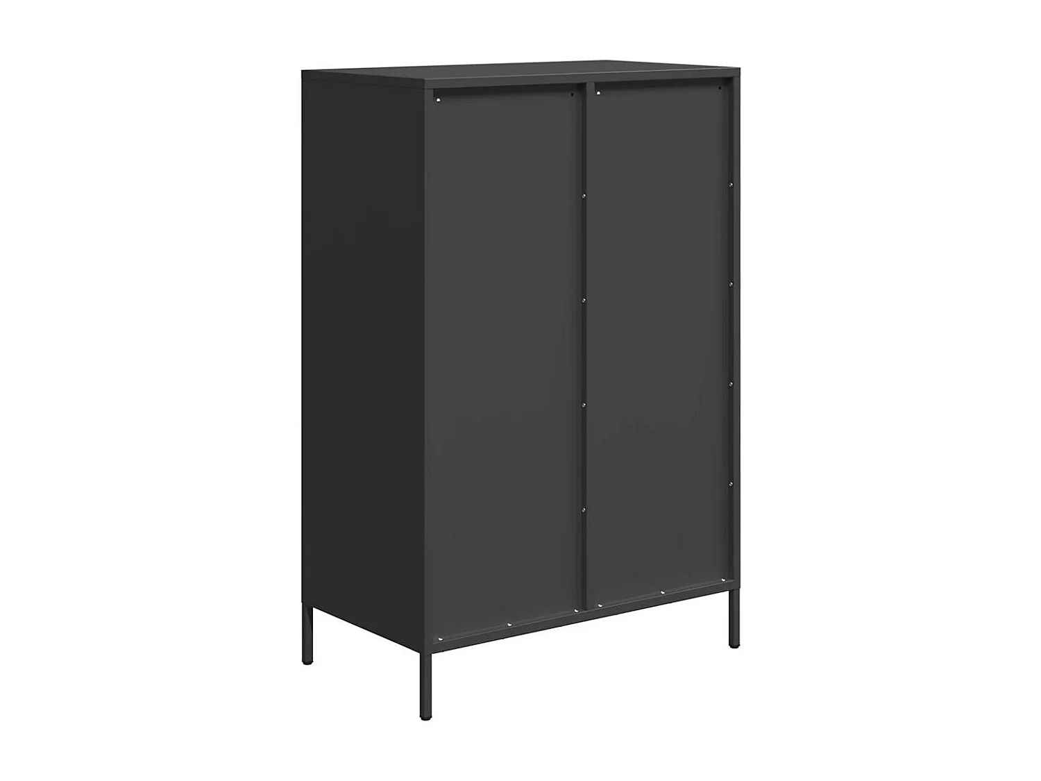 Buffet haut noir 68x39x101,5 cm acier