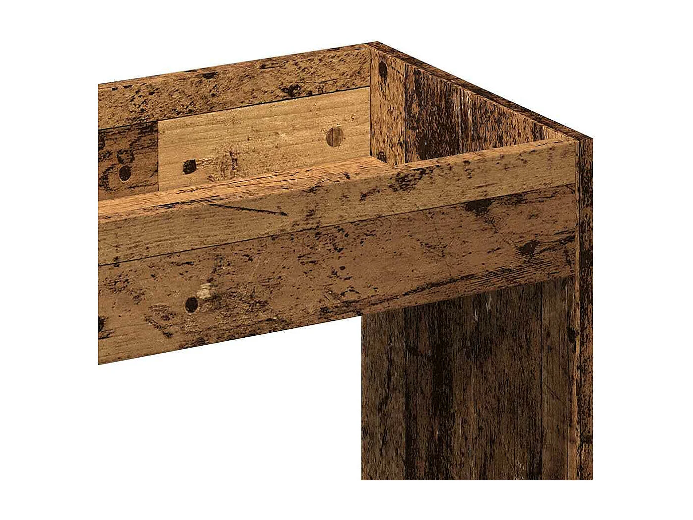 Buffet haut vieux bois 92x33x180 cm bois d'ingénierie