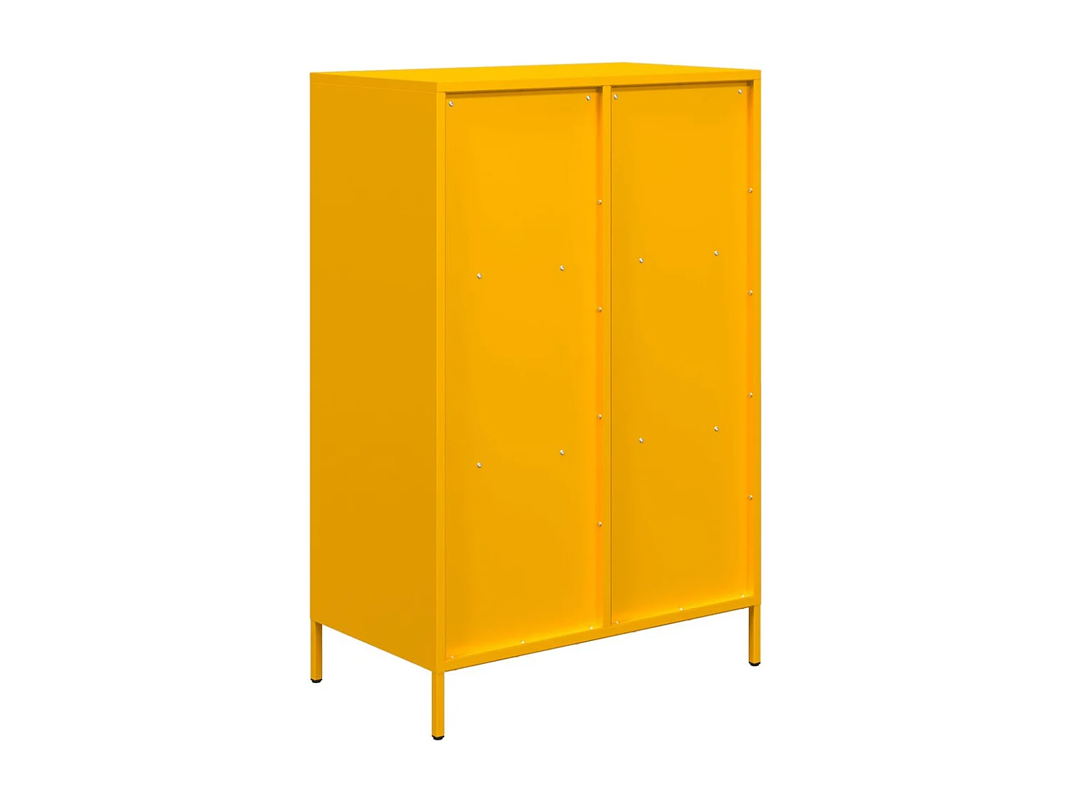 Buffet haut jaune moutarde 68x39x103,5 cm acier