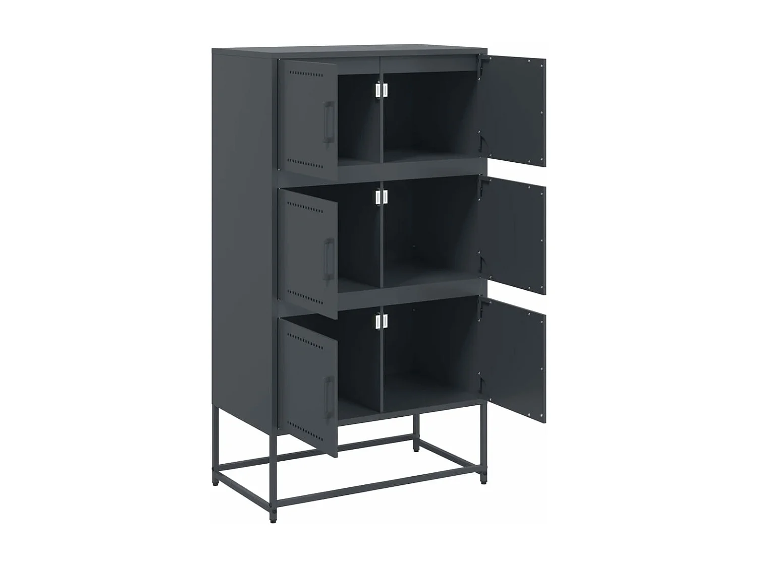 Buffet anthracite 68,5x38,5x123,5 cm acier